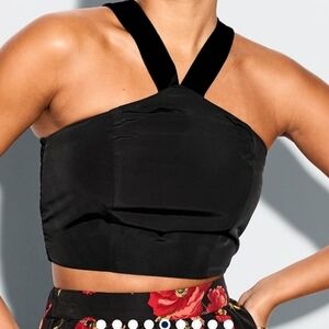 TAFFETA BOW CROP TOP (NWT)